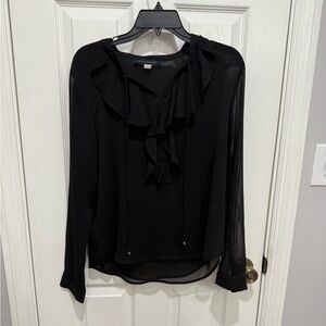 Tommy Hilfiger Black Ruffle Blouse
